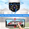 Home Security Camera Outdoor, Wireless WiFi IP Camera 360° View, Motion Detection, Two Way Talk, 1080P Full Color Night Vision