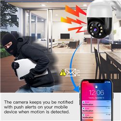 Home Security Camera Outdoor, Wireless WiFi IP Camera 360° View, Motion Detection, Two Way Talk, 1080P Full Color Night Vision