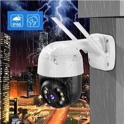Home Security Camera Outdoor, Wireless WiFi IP Camera 360° View, Motion Detection, Two Way Talk, 1080P Full Color Night Vision