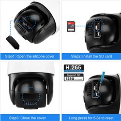 Home Security Camera Outdoor, Wireless WiFi IP Camera 360° View, Motion Detection, Two Way Talk, 1080P Full Color Night Vision
