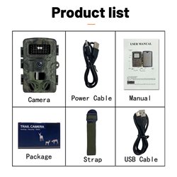 Trail Camera 20MP 1080P IP66 Waterproof with Clear Night Vision and 3 Passive Infrared Motion Sensors for Hunting Scouting